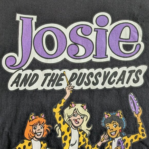 Josie & the Pussycats T Shirt Men's XL Black Purple Short Sleeve NWOT Gildan Tee - Picture 5 of 13